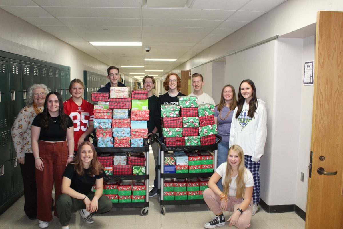 The CIA club with shoeboxes from last year